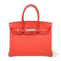 Hermes　Birkin bag 30　Rouge pivoine　Togo leather　Silver hardware