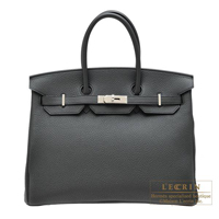 Hermes　Birkin bag 35　Plomb　Clemence leather　Silver hardware