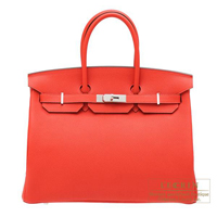 Hermes　Birkin bag 35　Rouge pivoine　Togo leather　Silver hardware