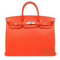 Hermes　Birkin bag 40　Capucine　Togo leather　Silver hardware