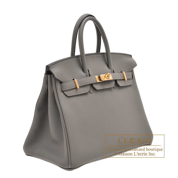 Hermes Birkin bag 25 Etain Togo leather 