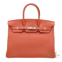 Hermes　Birkin bag 35　Rosy　Togo leather　Silver hardware