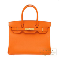 Hermes　Birkin bag 30　Orange　Epsom leather　Gold hardware