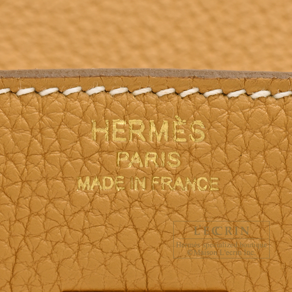 Hermes Birkin bag 25 Natural sable Togo leather Gold hardware