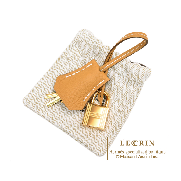 Hermes Birkin bag 25 Natural sable Togo leather Gold hardware