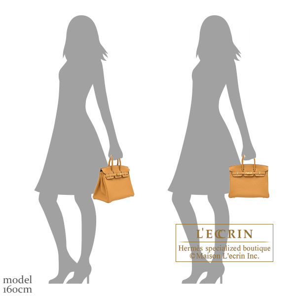 Hermes Birkin bag 25 Natural sable Togo leather Gold hardware