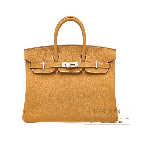 Hermes　Birkin bag 25　Natural sable　Togo leather　Silver hardware