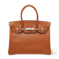 Hermes　Birkin bag 30　Fauve　Barenia leather　Silver hardware