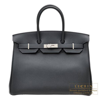 Hermes　Birkin bag 35　Blue ocean　Togo leather　Silver hardware