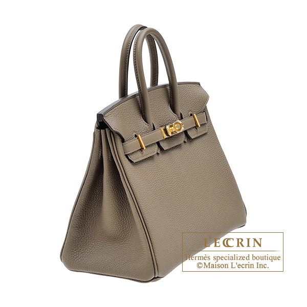 Hermes Birkin bag 25 Taupe grey Togo 