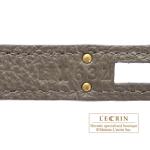 Hermes Birkin bag 25 Taupe grey Togo leather Silver hardware