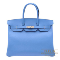 Hermes　Birkin bag 35　Blue paradise　Epsom leather　Silver hardware