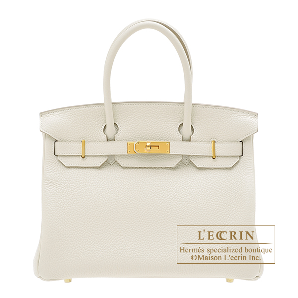 Hermes Birkin 30 Bag cc10 Craie Swift Calfskin SHW