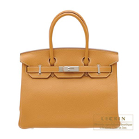 Hermes　Birkin bag 30　Natural sable　Clemence leather　Silver hardware