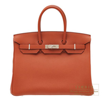 Hermes　Birkin bag 35　Brique　Togo leather　Silver hardware