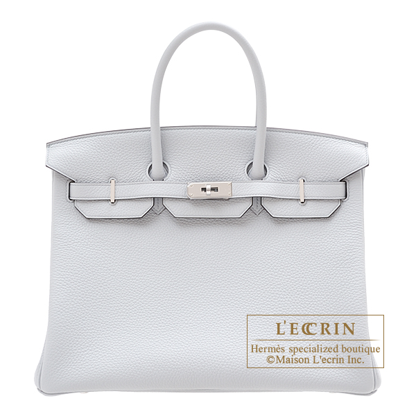 Hermes　Birkin bag 35　Blue pale　Clemence leather　Silver hardware