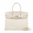 Hermes　Birkin bag 30　Craie　Epsom leather　Silver hardware