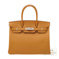 Hermes　Birkin bag 30　Caramel　Epsom leather　Silver hardware