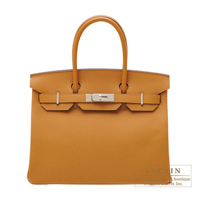 Hermes　Birkin bag 30　Caramel　Epsom leather　Silver hardware