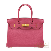 Hermes　Birkin bag 30　Tosca　Fjord leather　Gold hardware