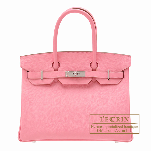 Hermes Birkin bag 30 Rose confetti Epsom leather Silver hardware