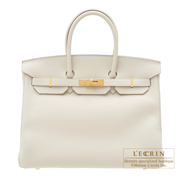 Hermes　Birkin bag 35　Craie　Togo leather　Gold hardware