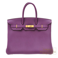Hermes　Birkin bag 35　Anemone　Togo leather　Matt gold hardware