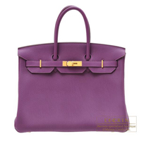 Hermes　Birkin bag 35　Anemone　Togo leather　Matt gold hardware