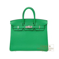 Hermes　Birkin bag 25　Bambou　Togo leather　Silver hardware