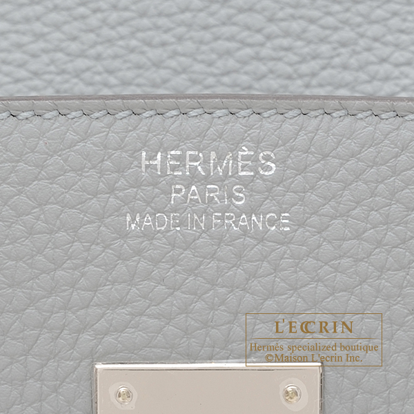 Hermes Birkin 25 Bag 8u Blue Glacier Togo