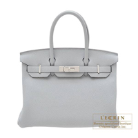 Hermes　Birkin bag 30　Blue glacier　Togo leather　Silver hardware