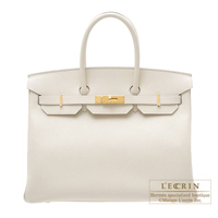 Hermes　Birkin bag 35　Craie　Epsom leather　Gold hardware