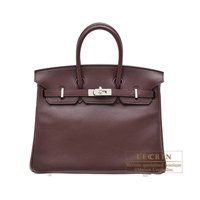 Hermes　Birkin bag 25　Prune　Swift leather　Silver hardware