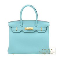 Hermes　Birkin bag 30　Blue atoll　Togo leather　Gold hardware