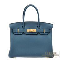 Hermes　Birkin bag 30　Colvert　Togo leather　Gold hardware