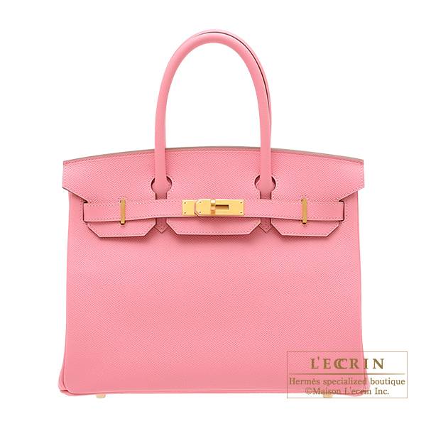 Hermes Personal Birkin bag 30 Blue paradise/ Rose confetti Epsom leather  Matt gold hardware