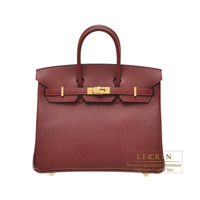 Hermes　Birkin bag 25　Rouge H　Epsom leather　Gold hardware