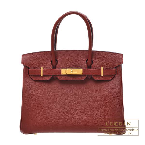 Hermes Birkin bag 30 Rouge H Epsom leather Gold hardware