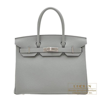 Hermes　Birkin bag 30　Gris mouette　Togo leather　Silver hardware