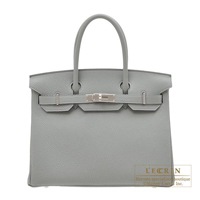 Hermes　Birkin bag 30　Gris mouette　Togo leather　Silver hardware