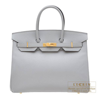 Hermes　Birkin bag 35　Blue glacier　Epsom leather　Gold hardware