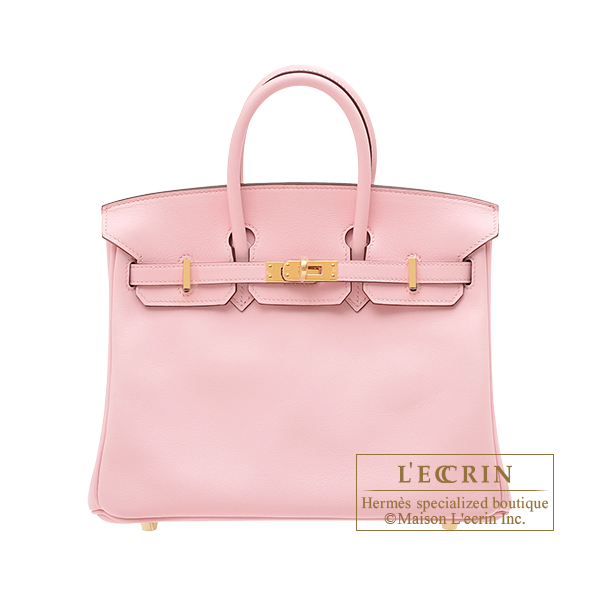 Hermes Birkin bag 25 Rose sakura Swift leather Gold hardware