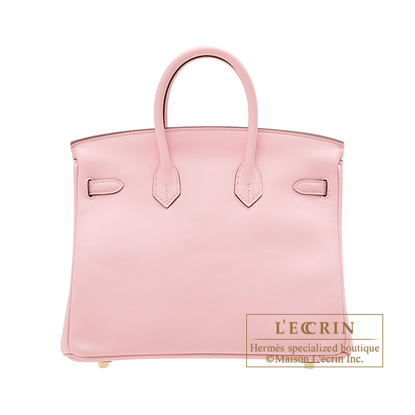 Hermes Birkin bag 25 Rose sakura Swift leather Gold hardware