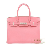 Hermes　Birkin bag 30　Rose confetti　Chevre myzore goatskin　Silver hardware