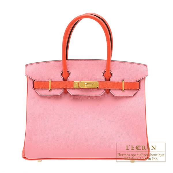 Hermes Personal Birkin bag 30 Rose confetti/ Rose jaipur Epsom leather Gold  hardware