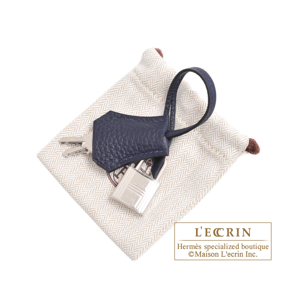 Hermes Birkin bag 25 Blue nuit Togo leather Silver hardware | L&#39;ecrin Boutique Singapore