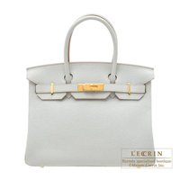 Hermes　Birkin bag 30　Pearl grey　Clemence leather　Gold hardware