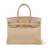 Hermes　Birkin bag 30　Trench　Togo leather　Gold hardware