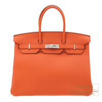 Hermes　Birkin bag 35　Terre battue　Togo leather　Silver hardware