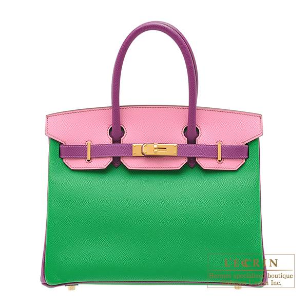 Hermes Birkin 30 Anemone Purple Epsom Leather Bag